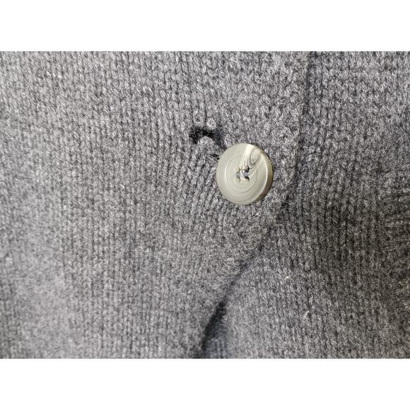 Brochu Walker 100% Cashmere Gray Knit Cardigan Sweater Jacket Size SP - Picture 4 of 16